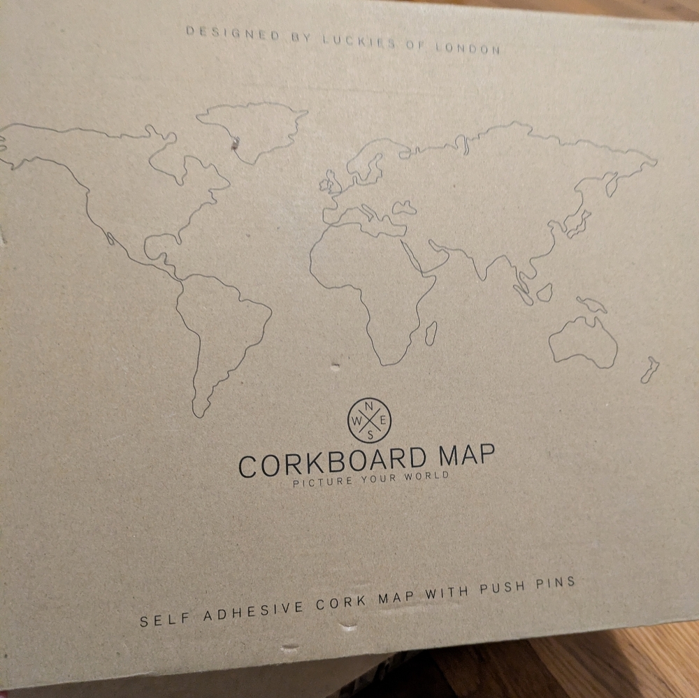 Luckies Of London Corkboard Map - Perfect Condition!